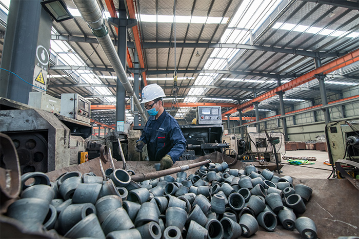 铜陵网架配件-锥头加工车间